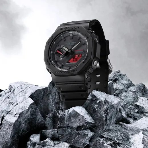 CASIO G-SHOCK GA-B2100BBR-1AER BLACK AND BOLD RED SERIES - CASIOAK - BRANDS