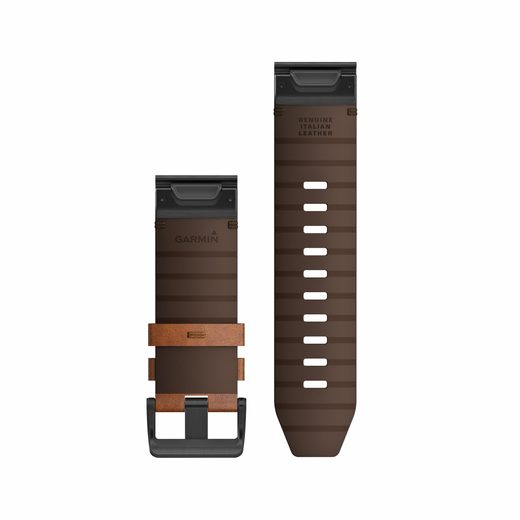 GARMIN QUICKFIT® 22 CHESTNUT LEATHER WATCH STRAP 010-12863-05 - STRAPS - ACCESSORIES