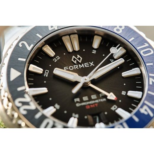 FORMEX REEF GMT AUTOMATIC CHRONOMETER BLACK DIAL WITH RED GMT - REEF - ZNAČKY