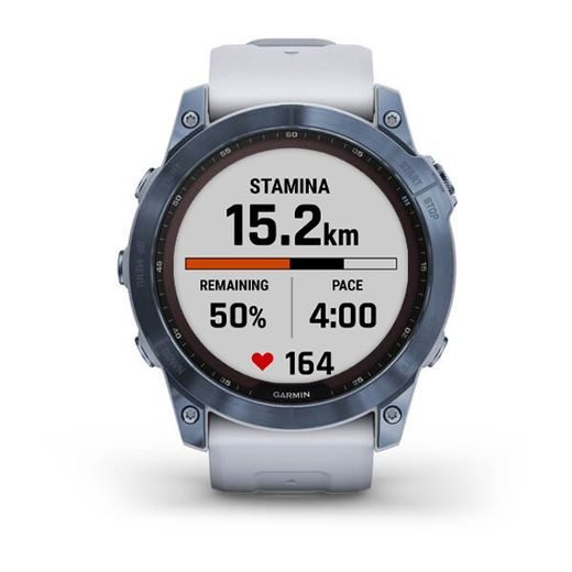 GARMIN FENIX 7X SAPPHIRE SOLAR EDITION BLUE DLC TITANIUM / WHITE BAND - 010-02541-15 - FENIX 7X - ZNAČKY