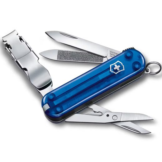 NŮŽ VICTORINOX NAIL CLIP 580 BLUE TRANSPARENT 0.6463.T2 - KAPESNÍ NOŽE - OSTATNÍ