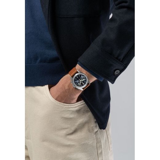 HAMILTON KHAKI AVIATION PILOT PIONEER MECHANICAL CHRONO H76409540 - KHAKI AVIATION - BRANDS