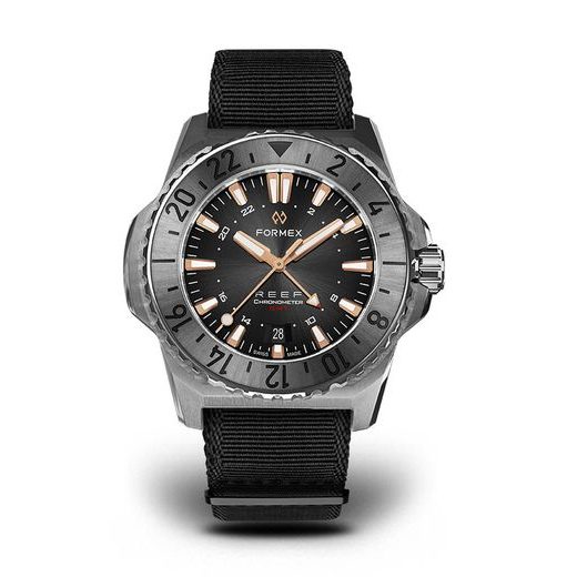 FORMEX REEF GMT AUTOMATIC CHRONOMETER BLACK DIAL WITH ROSE GOLD - REEF - ZNAČKY
