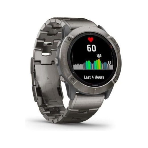 GARMIN FENIX6X PRO SOLAR, TITANIUM/TITANIUM BAND (MAP/MUSIC) 010-02157-24 - GARMIN - BRANDS