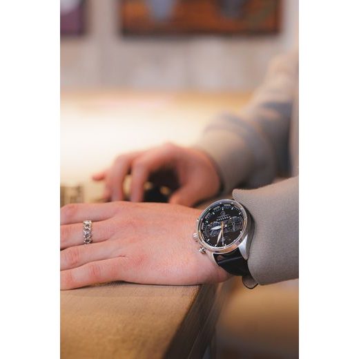 VOSTOK EUROPE LIMITOVANÁ EDICE EMBÉČKA CHRONO LINE 6S21-325A497 - BLACK LEATHER STRAP - EMBÉČKA - BRANDS