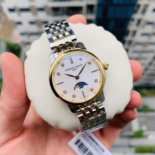 FREDERIQUE CONSTANT SLIMLINE LADIES MOONPHASE QUARTZ FC-206MPWD1S3B - SLIMLINE LADIES - ZNAČKY