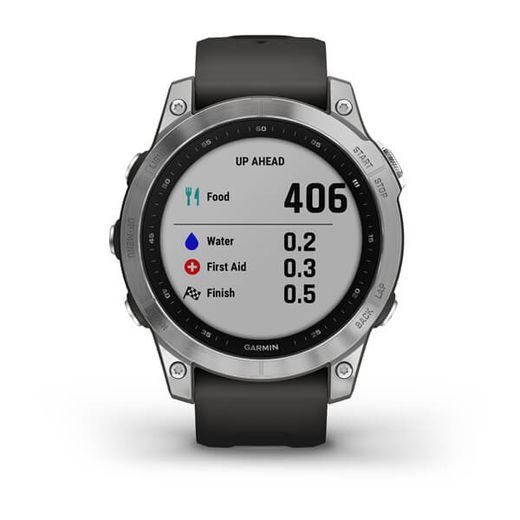 GARMIN FENIX 7 PRO SILVER/ GRAPHITE SILICONE BAND - 010-02540-01 - FENIX 7 - BRANDS