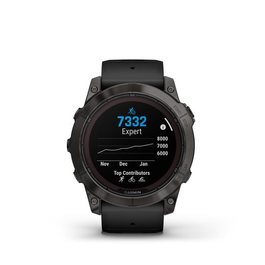 GARMIN FĒNIX 7X PRO SAPPHIRE SOLAR EDITION CARBON GRAY DLC TITANIUM / BLACK BAND - 010-02778-11 - FENIX 7X - BRANDS