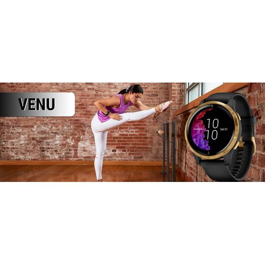 GARMIN VENU GOLD/BLACK BAND 010-02173-33 - GARMIN - ZNAČKY