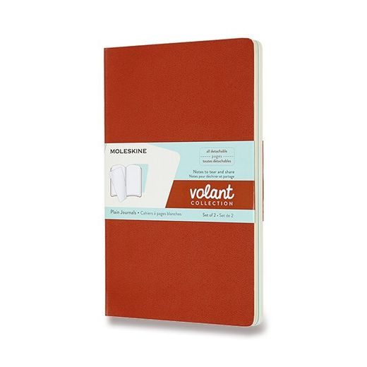 SEŠITY MOLESKINE VOLANT VÝBĚR BAREV 2KS - MĚKKÉ DESKY - L, ČISTÝ 1331/212710 - DIÁŘE A ZÁPISNÍKY - OSTATNÍ