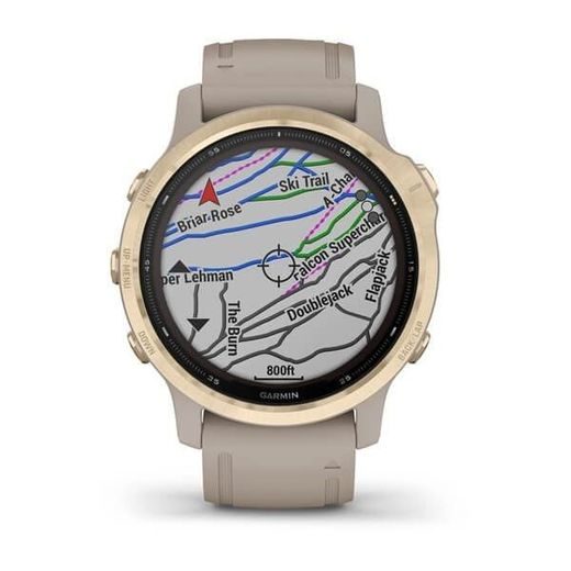 GARMIN FENIX6S PRO SOLAR, LIGHTGOLD/SAND BAND (MAP/MUSIC) 010-02409-11 - GARMIN - BRANDS