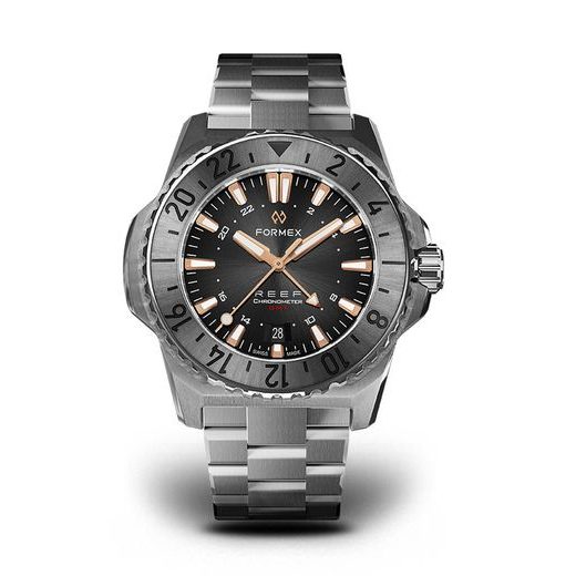 FORMEX REEF GMT AUTOMATIC CHRONOMETER BLACK DIAL WITH ROSE GOLD - REEF - ZNAČKY