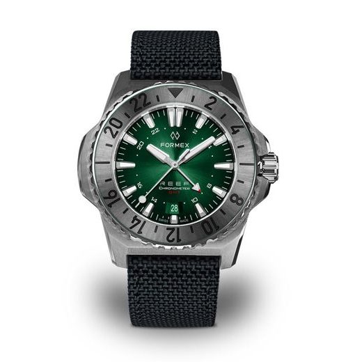 FORMEX REEF GMT AUTOMATIC CHRONOMETER GREEN DIAL WITH RED GMT - REEF - BRANDS