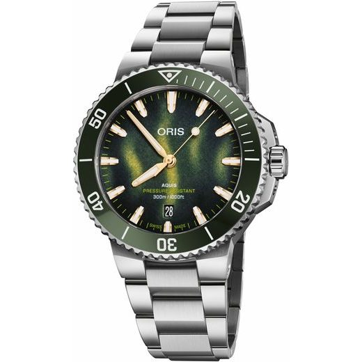 ORIS AQUIS DATE 41,5 MM KELP FOREST LIMITED EDITION 01 733 7787 4187-SET - AQUIS - BRANDS