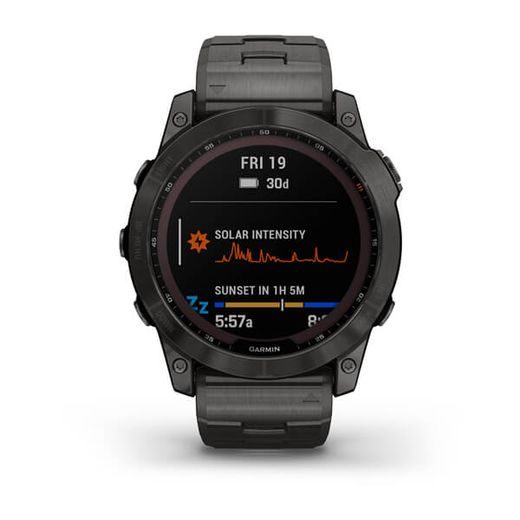 GARMIN FENIX 7X PRO SAPPHIRE SOLAR STYLE, TITAN CARBON GRAY/ CARBON GRAY TITAN BAND - 010-02541-27 - FENIX 7X - BRANDS