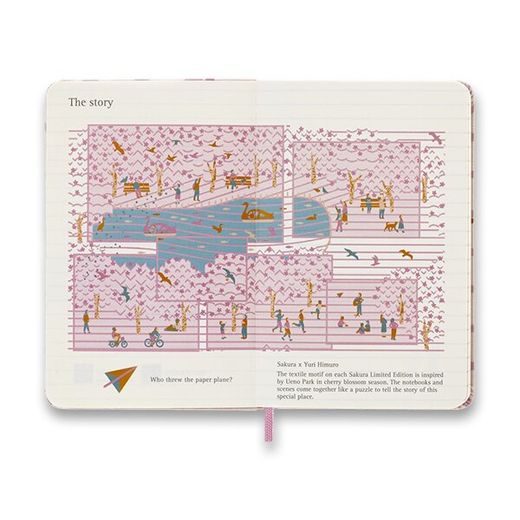 ZÁPISNÍK MOLESKINE SAKURA 2022 COUPLE - TVRDÉ DESKY - S, LINKOVANÝ 1331/1914293 - DIÁŘE A ZÁPISNÍKY - OSTATNÍ