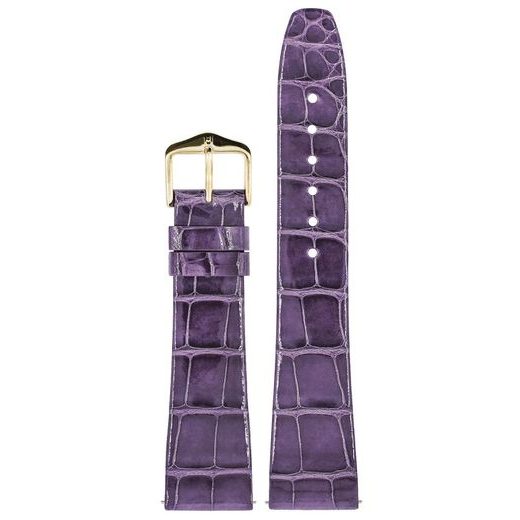 ŘEMÍNEK HIRSCH PRESTIGE 1 ALLIGATOR - TMAVĚ FIALOVÝ, LESK - ŘEMÍNKY - OSTATNÍ