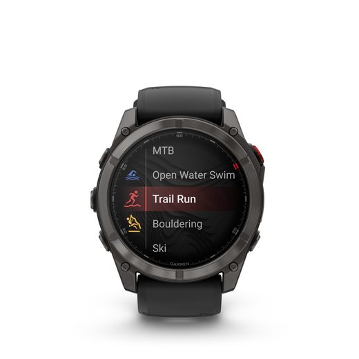 GARMIN FĒNIX® 8 PRO – 51 MM, AMOLED SAPPHIRE, CARBON GREY DLC TITANIUM SE SILIKONOVÝM ŘEMÍNKEM BLACK/PEBBLE GREY 010-03199-01 - FENIX 8 PRO 51MM - ZNAČKY
