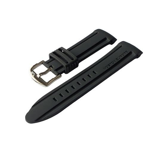 SILIKONOVÝ ŘEMÍNEK VOSTOK EUROPE 24MM S LESKLOU SPONOU - ŘEMÍNKY - OSTATNÍ