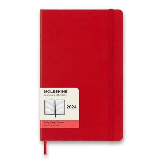 DIÁŘ MOLESKINE 2024 - PEVNÉ DESKY - L, DENNÍ - VÝBĚR BAREV 1206/57210 - DIÁŘE A ZÁPISNÍKY - OSTATNÍ