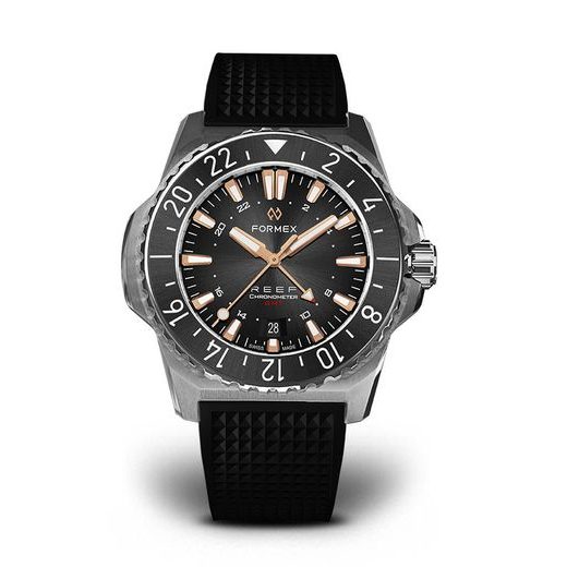 FORMEX REEF GMT AUTOMATIC CHRONOMETER BLACK DIAL WITH ROSE GOLD - REEF - BRANDS