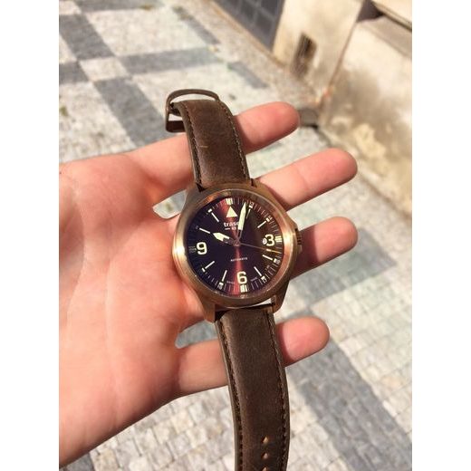 TRASER P67 OFFICER PRO AUTOMATIC BRONZE BROWN, LEATHER - HERITAGE - BRANDS