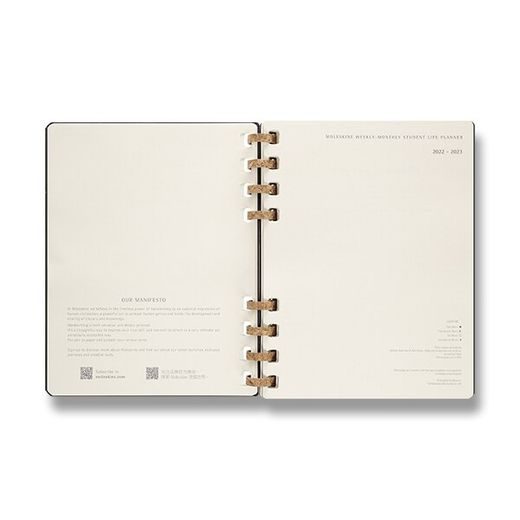 DIÁŘ MOLESKINE SPIRAL ACADEMIC 2023 ČERNÝ - TÝDENNÍ/MĚSÍČNÍ - TVRDÉ DESKY - XL 1206/5730019 - DIÁŘE A ZÁPISNÍKY - OSTATNÍ