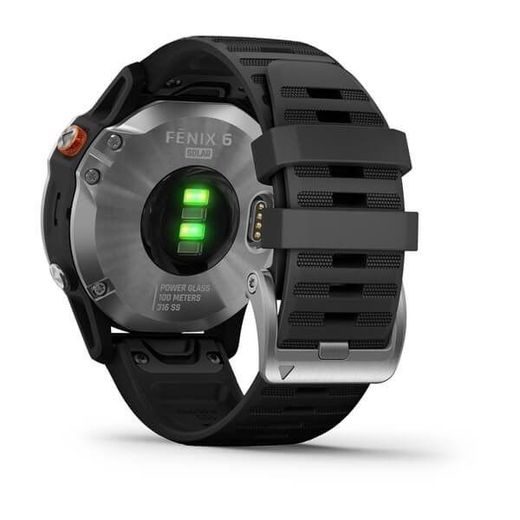 GARMIN FENIX6 SOLAR, SILVER/BLACK BAND 010-02410-00 - GARMIN - ZNAČKY