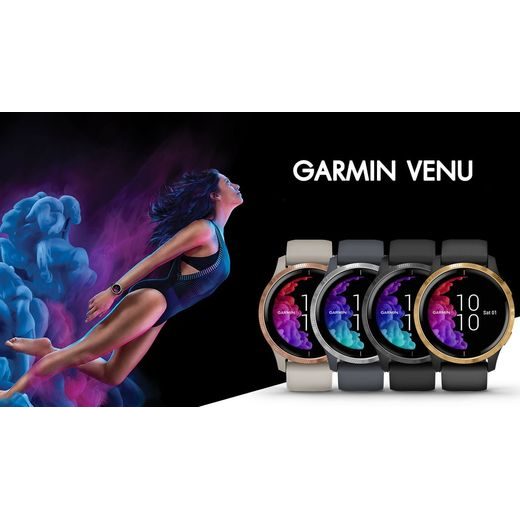 GARMIN VENU GOLD/BLACK BAND 010-02173-33 - GARMIN - ZNAČKY