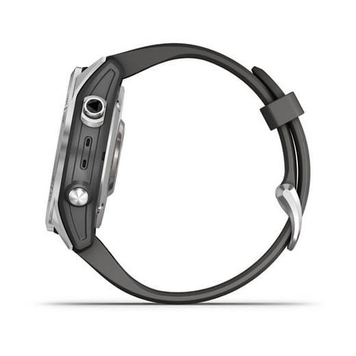 GARMIN FENIX 7S GLASS SILVER / GRAPHITE SILICONE BAND - 010-02539-01 - FENIX 7S - ZNAČKY