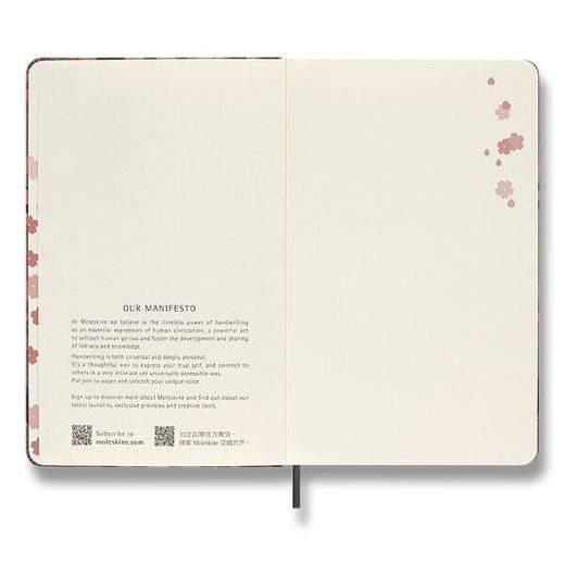 ZÁPISNÍK MOLESKINE SAKURA 2023 - TVRDÉ DESKY - L, ČISTÝ 1331/1917117 - DIÁŘE A ZÁPISNÍKY - OSTATNÍ