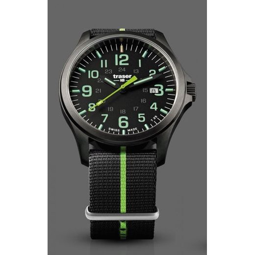 TRASER P67 OFFICER PRO GUNMETAL BLACK/LIME NATO - HERITAGE - ZNAČKY