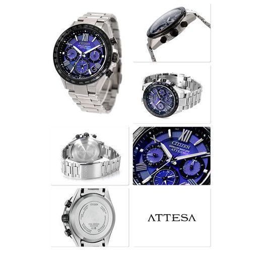CITIZEN ATTESA SATELLITE WAVE GPS UNITE WITH BLUE LIMITED EDITION CC4075-50L - SUPER TITANIUM - ZNAČKY