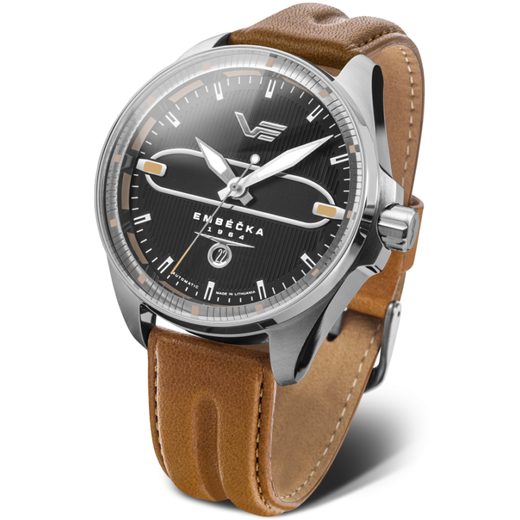 VOSTOK EUROPE LIMITED EDITION EMBÉČKA AUTOMATIC LINE NH35-325A498 - BROWN LEATHER STRAP - EMBÉČKA - BRANDS
