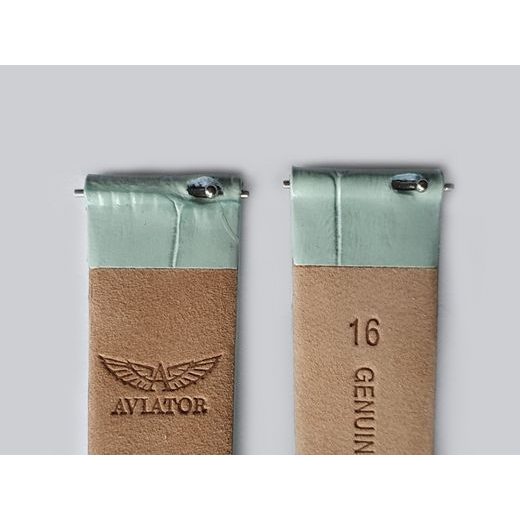 MINT GREEN AVIATOR LEATHER STRAP FOR DOUGLAS MOONFLIGHT V.1.33.0.261.4 - SHINY BUCKLE - STRAPS - ACCESSORIES