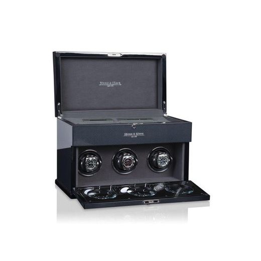 WATCH WINDER HEISSE & SÖHNE LOOP CARBON 70019-244.67 - WATCH WINDERS - ACCESSORIES
