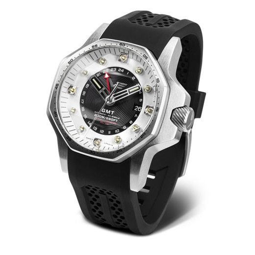 SILIKONOVÝ ŘEMÍNEK VOSTOK EUROPE PRO ATOMIC AGE - ČERNÝ/LESKLÁ SPONA - ŘEMÍNKY - OSTATNÍ