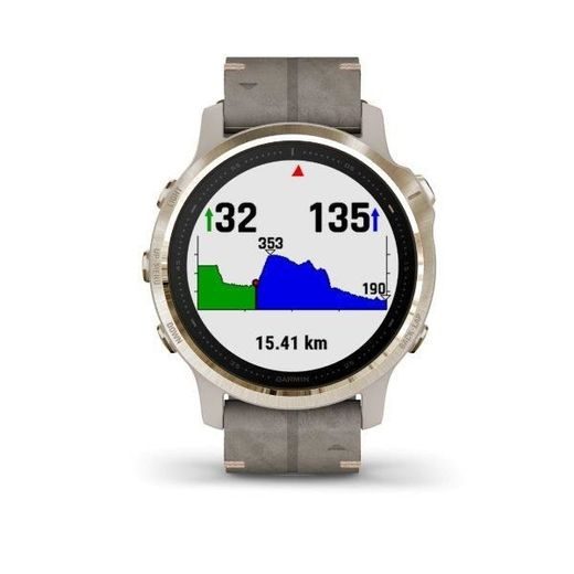 GARMIN FENIX6S PRO SAPPHIRE, GOLD/SUEDE BAND (MAP/MUSIC) 010-02159-40 - GARMIN - ZNAČKY