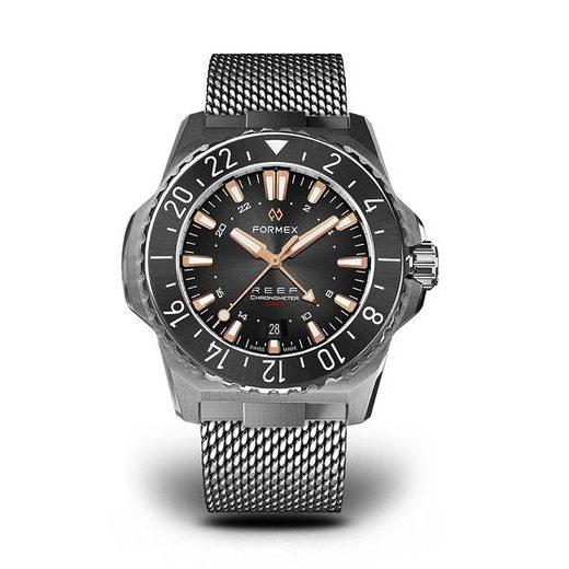 FORMEX REEF GMT AUTOMATIC CHRONOMETER BLACK DIAL WITH ROSE GOLD - REEF - ZNAČKY