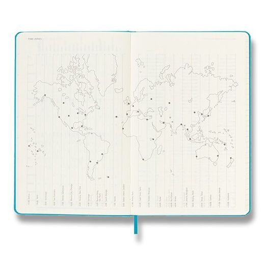 DIÁŘ MOLESKINE 2022-23 18MĚSÍČNÍ TYRKYSOVÝ - DENNÍ - TVRDÉ DESKY - L 1206/5701057 - DIARIES AND NOTEBOOKS - ACCESSORIES