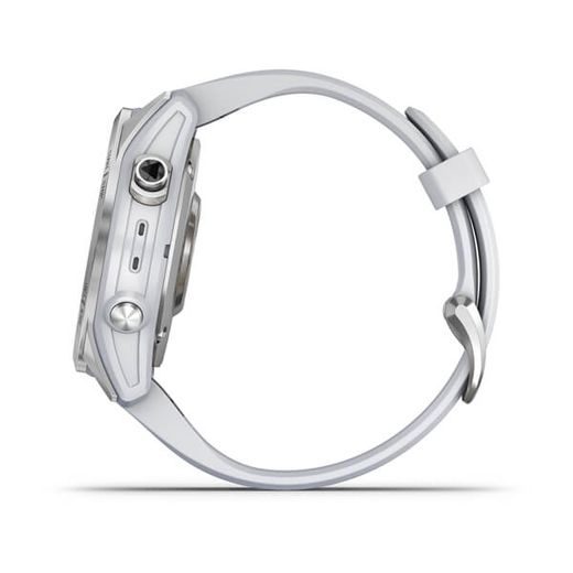 GARMIN FENIX 7S PRO GLASS SILVER / WHITE SILICONE BAND - 010-02539-03 - GARMIN - BRANDS