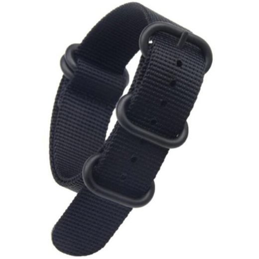 NATO ZULU STRAP BLACK 24 MM (2) - STRAPS - ACCESSORIES