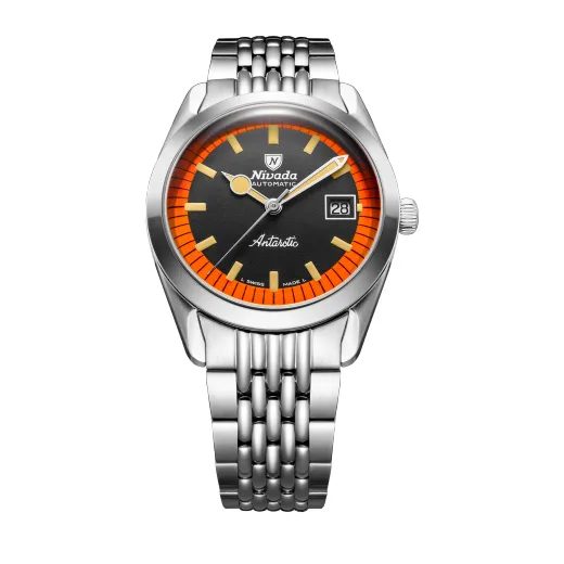 NIVADA GRENCHEN SUPER ANTARCTIC BLACK & ORANGE - 38 MM DATE - ANTARCTIC - ZNAČKY