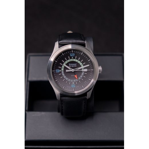 TRASER AURORA GMT SILVER - LEATHER - CLASSIC - BRANDS