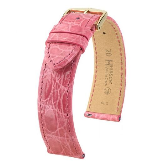 ŘEMÍNEK HIRSCH GENUINE CROCO 1 - TMAVĚ RŮŽOVÝ, LESK - STRAPS - ACCESSORIES