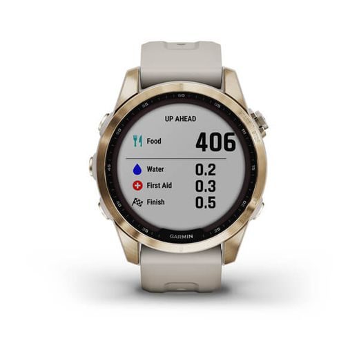 GARMIN FENIX 7S SAPPHIRE SOLAR TITAN CREAM GOLD/ SAND SILICONE BAND - 010-02539-21 - ARCHÍV