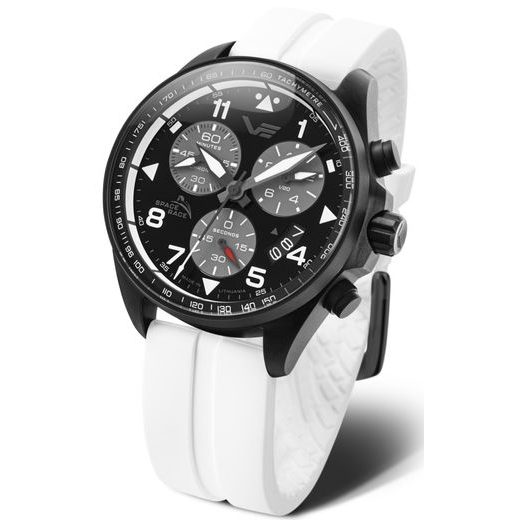 VOSTOK EUROPE SPACE RACE CHRONO LINE 6S30-325C744 - WHITE RUBBER STRAP - SPACE RACE - BRANDS