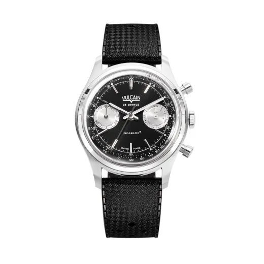 VULCAIN CHRONOGRAPH 70'S - BLACK / SILVER - CHRONOGRAPH 1970'S - ZNAČKY