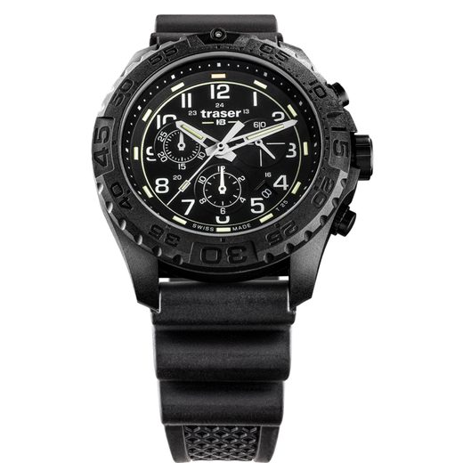 TRASER P96 OUTDOOR PIONEER EVOLUTION CHRONO BLACK RUBBER - TRASER - BRANDS