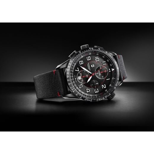 VICTORINOX AIRBOSS MECHANICAL CHRONOGRAPH MACH 9 BLACK EDITION 241716 - VICTORINOX - ZNAČKY